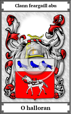 O halloran Family Crest Download (JPG)  Book Plated - 150 DPI